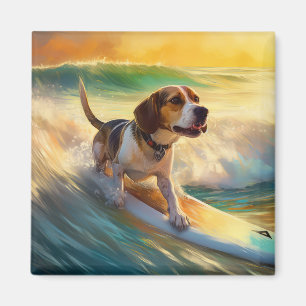 Imã Pintura de Surf da Praia Beagle
