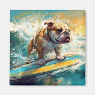 Imã Pintura de Surf da Praia do Bulldog