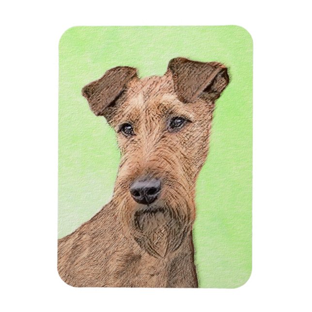 Ímã Pintura de Terrier irlandesa - Arte de cachorro or (Vertical)