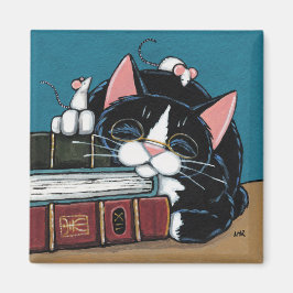 Imã Pintura de Tuxedo e Rato de Dormir