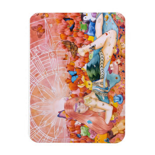 Ímã Pintura de uma mulher título: A Tarde