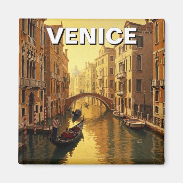 Imã Pintura de Veneza Itália Viagem Souvenir (Frente)