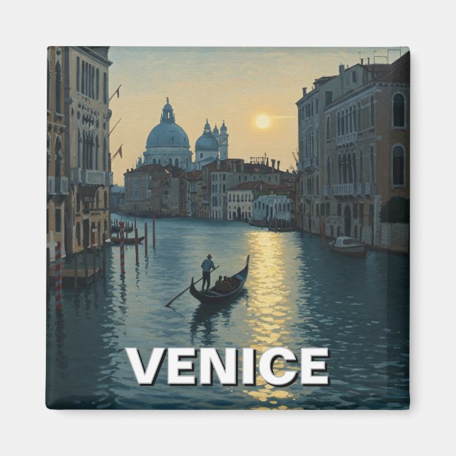 Imã Pintura de Veneza Itália Viagem Souvenir (Frente)