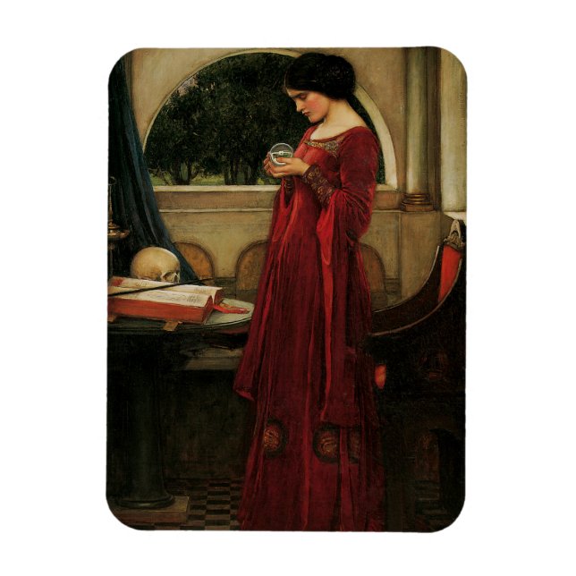 Ímã Pintura de Waterhouse da Mulher Cristal Ball (Vertical)
