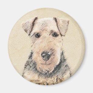 Imã Pintura de Welsh Terrier - Arte de Cachorro Origin