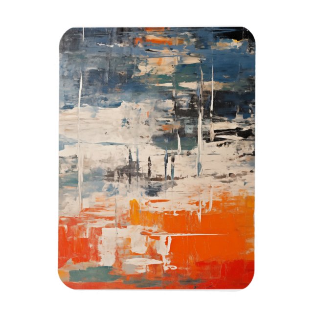Ímã Pintura Digital Abstrata Encruzilhada Cromática (Vertical)