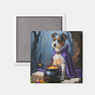Imã Pintura do Dia das Bruxas Terrier australiano