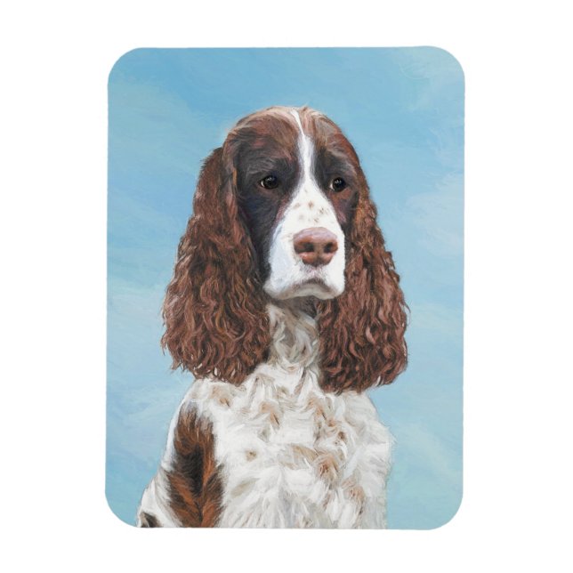 Ímã Pintura do English Springer Spaniel Arte Original  (Vertical)