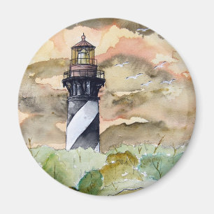 Imã Pintura do farol de St Augustine Florida