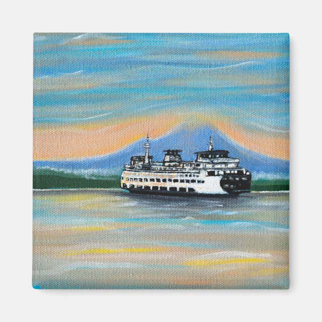 Imã Pintura do Ferry ao Nascer do Sol (Frente)
