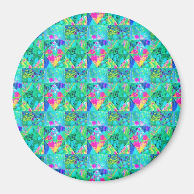 Imã Pintura do Jardim com Hydrangea e Blues (Frente)