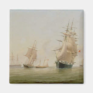 Imã Pintura do navio (óleo em canvas)