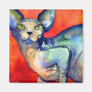 Imã Pintura do Sphinx Sphynx cat #6