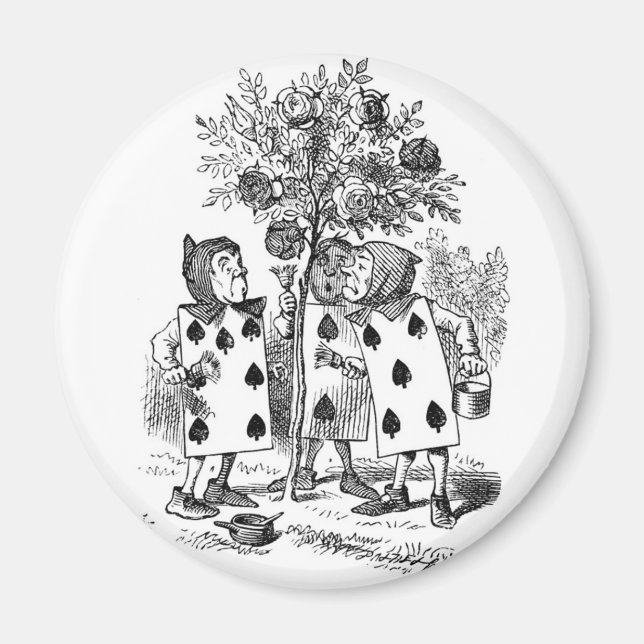 Imã Pintura Do Vermelho Rosa (Frente)