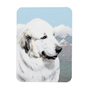 Ímã Pintura dos Pirenéus Excelentes - Arte de Cão Or
