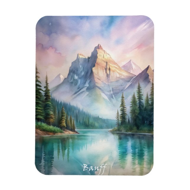Ímã Pintura em Aquarela do Banff National Park (Vertical)