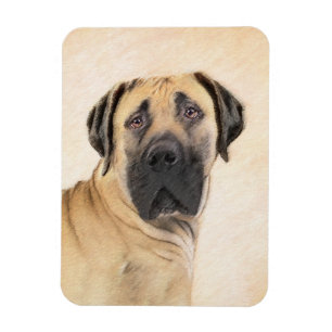 Ímã Pintura em Boerboel - Arte Cachorro Original Bonit