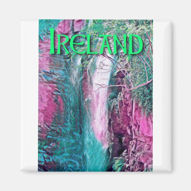 Imã Pintura em cascata da Irlanda (Frente)