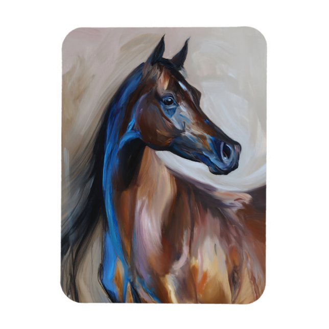 Ímã Pintura em cavalos árabe flexível (Vertical)