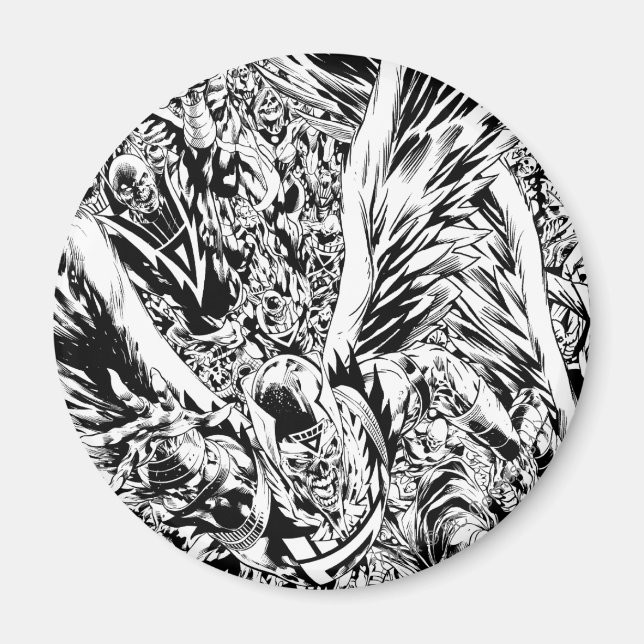 Imã Pintura em grupo noturno mais negras - preto e bra (Frente)