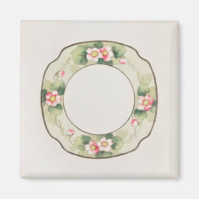 Imã Pintura em japonês de folha branca pela fábrica No (Frente)