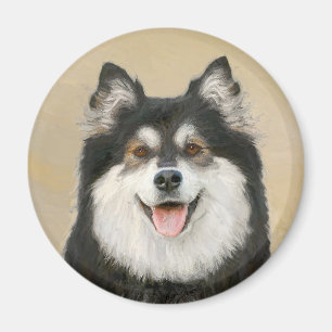 Imã Pintura em Lapfund Finlandês - Arte Cachorra Orig