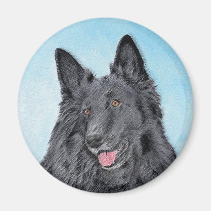 Imã Pintura em Sheepdog Belga - Arte em Cachorro Origi