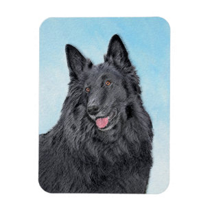 Ímã Pintura em Sheepdog Belga - Arte em Cachorro Origi
