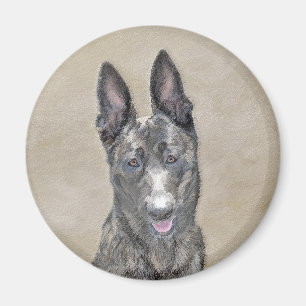 Imã Pintura em Shepherd Holandês - Arte em Cachorro O