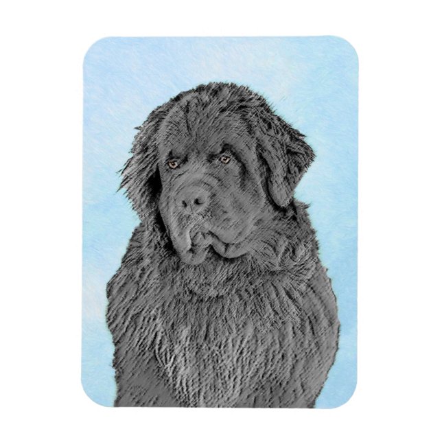 Ímã Pintura em Terra Nova - Arte Cachorra Original (Vertical)