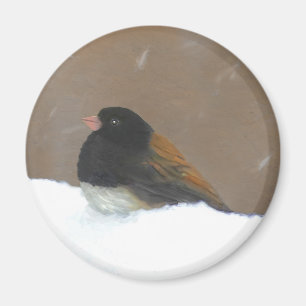 Imã Pintura Escuro-Eyed do Junco - arte original do