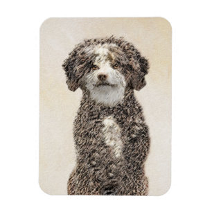 Ímã Pintura Espanhola de Cão-de-Água - Arte Cão Ori
