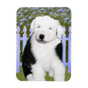 Ímã Pintura inglesa velha do filhote de cachorro do