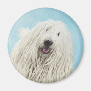 Imã Pintura Komondor - Arte Cachorra Original