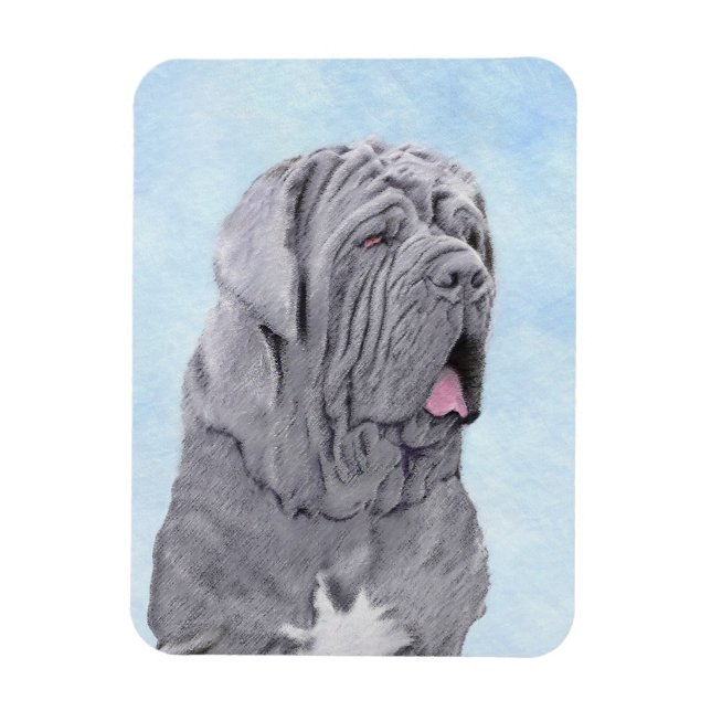Ímã Pintura Mastiff Neopolita - Arte Canina Original (Vertical)