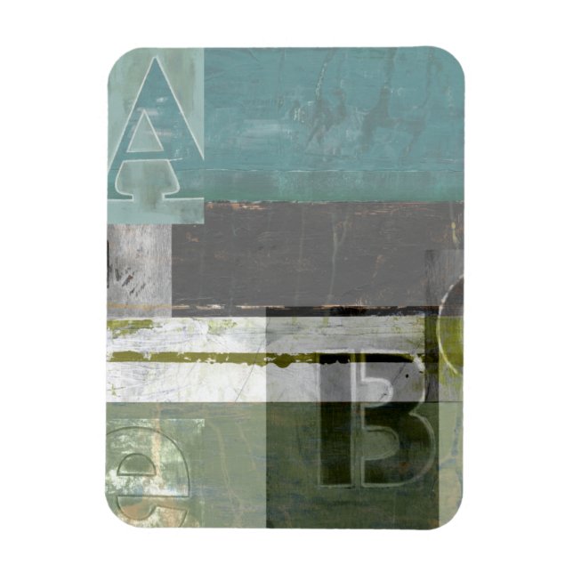 Ímã Pintura Moderna com Letras Cortadas (Vertical)