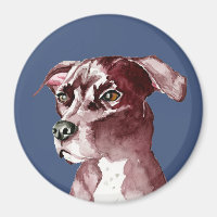 Pintura monocromática de pit Bull Cão-d-água