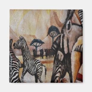 Imã Pintura mural da zebra
