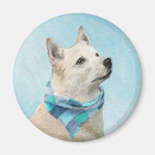 Imã Pintura Norueguesa de Buhund - Arte Cachorra Origi