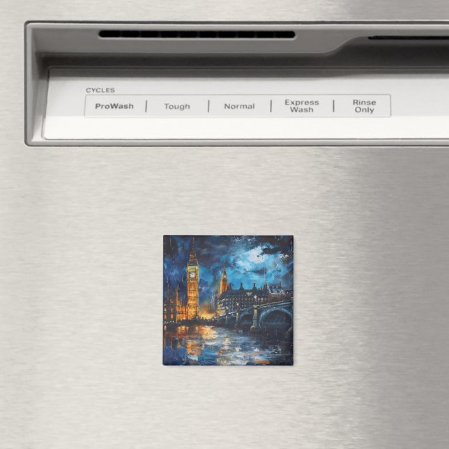 Imã Pintura Noturna de Londres (In Situ (Dishwasher))