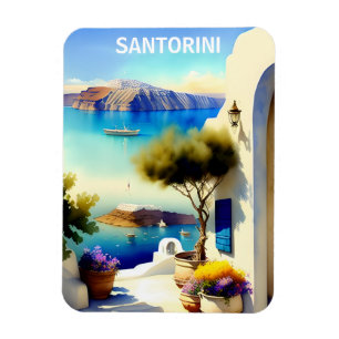 Ímã Pintura para Viagem Grécia da Santorini