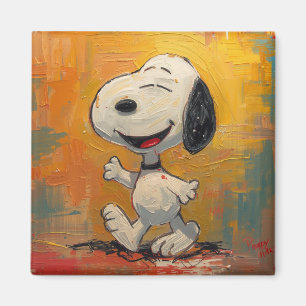 Imã Pintura Pop Art de Cachorro Beagle Alegre