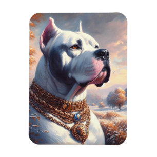 Ímã Pintura Retro Dogo Argentino