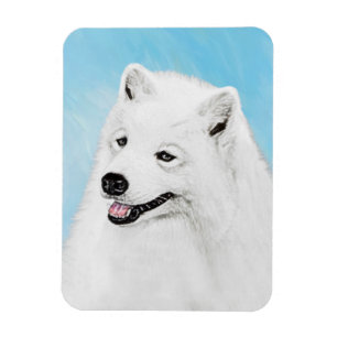 Ímã Pintura Samoyed - Arte Cachorosa Original