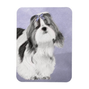 Ímã Pintura Shih Tzu - Arte Cachorosa Original