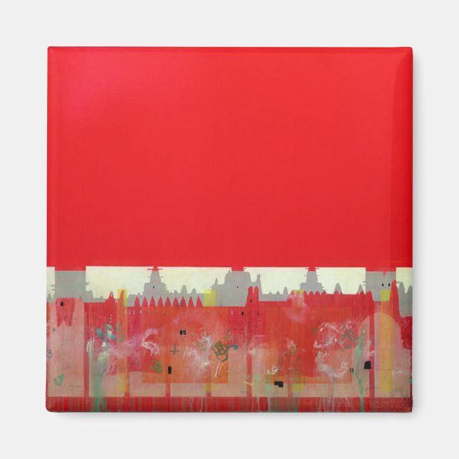 Imã Pintura vermelha (Frente)