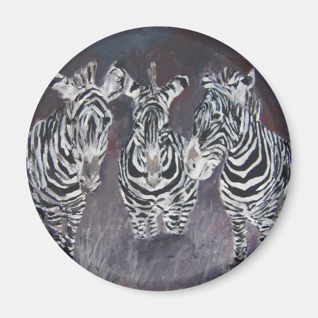 Imã pintura zebra (Frente)