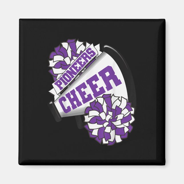 Imã Pioneers Cheer Back To School Cheerleading Spirit  (Frente)