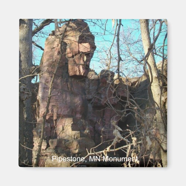 Imã Pipestone, MN Monument Magnet (Frente)