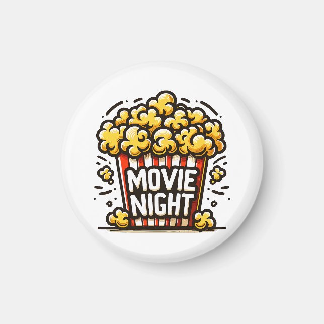 Imã Pipoca Divertida Delícia da Noite de Cinema (Frente)